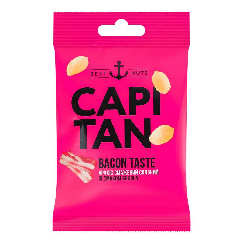 Арахіс CAPITAN солоний зі смаком Бекону 70г